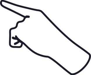 image of a hand demonstrating how to move the character